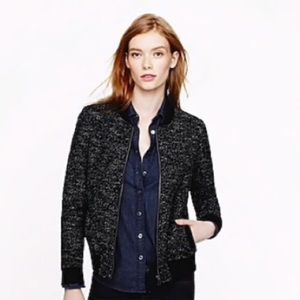 J. Crew Tweed Bomber Jacket